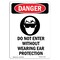 Signmission OSHA Sign, 10" Height, Rigid Plastic, Do Not Enter Without, Portrait, V-1142 OS-DS-P-710-V-1142 - alternate 1